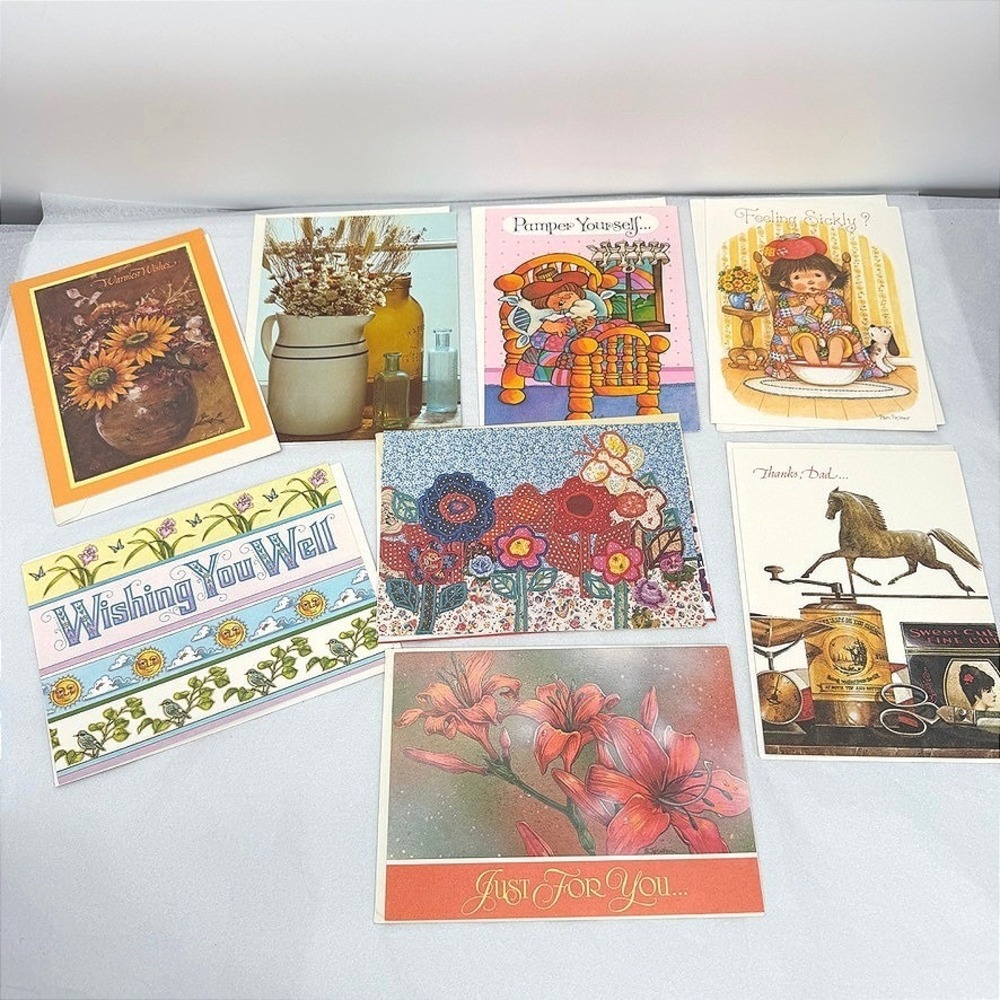 Current Inc Greeting Cards VTG Assorted Lot Stationery Floral Retro Ephemera